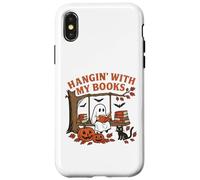 T-Shirt Halloween fantôme Suspendu avec Mes Livres pour Amoureux des Livres Coque pour iPhone X/XS