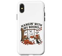 T-Shirt Halloween fantôme Suspendu avec Mes Livres pour Amoureux des Livres Coque pour iPhone X/XS