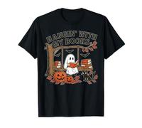 T-Shirt Halloween fantôme Suspendu avec Mes Livres pour Amoureux des Livres T-Shirt