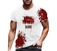 T Shirt Halloween Homme Costume Adulte Shirts Linen Homme's Tshirt Hommes Casual Clown Work Chemises Up for Tall Multipack Black Cotton T-Shirt Tee Vampire