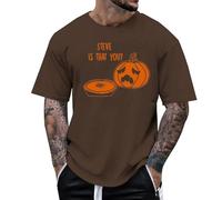T-Shirt Halloween Homme Fun Shirts Drôles T-Shirts Effrayants Manches Courtes Top Grande Taille Hommes Tops Lettre Horreur Polos Golf pour Soirée et Looks de Rue