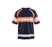 Blakläder 333710518953M T-Shirt haute-visibilité classe 1 Taille M Bleu Marine/Orange