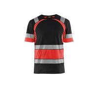 T-shirt haute-visibilité Blåkläder 3421 Noir/Rouge fluo Blaklader - 342110309955 M
