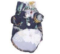 T-Shirt Hawaïen pour Chien, Léger et Lavable, Polyester XS | Style Floral Noir, Facile à Enfiler, pour Photos et Vacances, Taille Recommandée 1 à 1,5kg