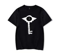 T-Shirt Hazbin Hotel, Collection Gothique Anime, Designs Uniques, Noir et Blanc T-Shirt à Manches Courtes,Cotton