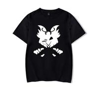T-Shirt Hazbin Hotel, Collection Gothique Anime, Designs Uniques, Noir et Blanc T-Shirt à Manches Courtes,Cotton