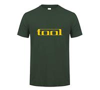 T-Shirt Heavy Metal Band T-Shirt à Manches Courtes en Coton à Col Rond pour Homme T-Shirt Rock, Forest Green, 5XL