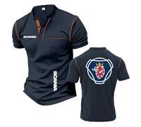 T-Shirt Henley Confortable Homme pour S.ca.n.i.a Polos Légers Courtes avec Coutures Vêtements De Sport GraphiquesDoux À Manches-ZQS||XX_l