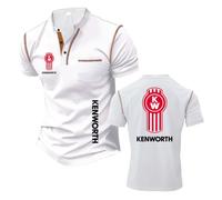 T-Shirt Henley Homme Décontracté À Manches Courtes pour L'entraînement K.e.nw.o.RT.h De Sport Doux Et Extensibles Polos Graphiques Hauts Coutures-BaiSe||s