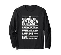 T-Shirt Heroes of America Hamilton Revolution Legends Colorblast Manche Longue