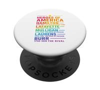 T-Shirt Heroes of America Hamilton Revolution Legends Colorblast PopSockets PopGrip Adhésif