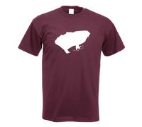 T-Shirt Herren Funshirt Imprimé Design Île Intérieure Lindau Allemagne