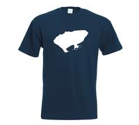 T-Shirt Herren Funshirt Imprimé Design Île Intérieure Lindau Allemagne