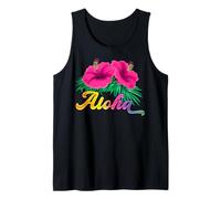 T-Shirt Hibiscus Flowers Hawaii Aloha State Tropic Islands Surf Débardeur