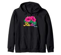 T-Shirt Hibiscus Flowers Hawaii Aloha State Tropic Islands Surf Sweat à Capuche