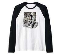 T-Shirt Hip-hop Old School Ghetto Blaster, Style Boombox Manche Raglan