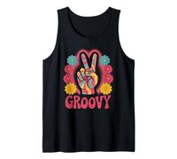 T-Shirt Hippie Tie Dye Groovy Peace Sign Groovy Débardeur