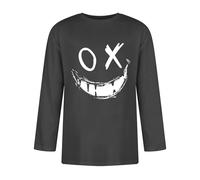 T Shirt Homme 3/4 Manches Expression Abstraite Col Rond Couleurs Dégradées Style Décontracté Confortable Unique(Dark Gray, S)