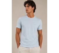T-shirt homme à col rond et manches courtes, logo brodé, coupe classique