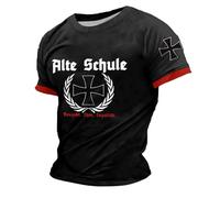 T-Shirt Homme, À Manches Courtes Et Col Rond pour, Décontracté Et Confortable, Imprimé Char Allemand Tigre De La Seconde Guerre Mondiale, Tendance Été 2025