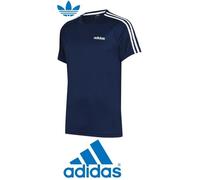 T-shirt homme Adidas Originals 3 bandes Estro bleu navy à manches courtes et technologie ClimaLite S