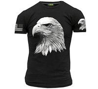 T-Shirt Homme Aigle Américain 3D & Drapeau USA - Tee Shirt Patriote Style US - Bald Eagle American Flag T-Shirt