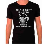 T-shirt homme allô le foie prépare toi à faire des heures supp. S