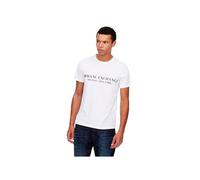 T-Shirt Homme - ARMANI EXCHANGE - Blanc - Logo poitrine - Col arrondi - Manches courtes M