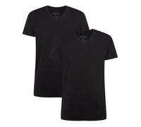 T-Shirt Homme Bamboo basics - uni - Paquet de 2 - Noir - Manches courtes - Col V M