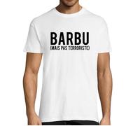 T-Shirt Homme - Barbu mais Pas terroriste - Col Rond - Noir - Tailles S à XXL - Manches Courtes S
