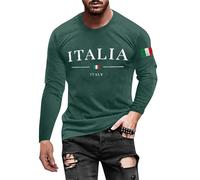 T-Shirt Homme Blanc - Col Rond T-shirts à manches longues pour hommes coupe slim décontractée imprimés pour un usage quotidien parfaits pour l'automne et l'hiver parfaits pour accompagner un jean