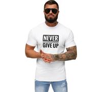T-shirt homme blanc OZONEE NB/MT3133 XXL