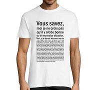 T-Shirt Homme Bonne ou Mauvaise Situation - | Tee Shirt Citation Scrib dans Astérix et Obélix Mission Cléopâtre - Collection Humour Film Culte Français