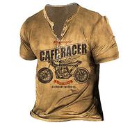 T Shirt Homme Chemise Homme Manches Courtes Été Impression Manches Courtes Design Mode Top Print Chemise Bouton Placket Henley Chemise Homme Moderne Chemise Sport Hommes Hommes TD-24 6XL