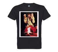 T-Shirt Homme Col Rond Coton Bio Jimi Hendrix Brule Guitare Psychedelique Vintage Rock 70's