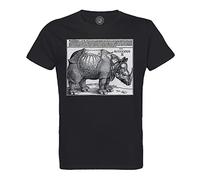 T-Shirt Homme Col Rond Coton Bio Rhinoceros Albrecht Durer Gravure Art Renaissance Animal 1515