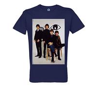 T-Shirt Homme Col Rond Coton Bio The Beatles Real Love Superstar Rock Pop Vintage Photo 70's