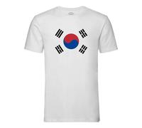 T-Shirt Homme Col Rond Drapeau Coree Du Sud Football Sport Equipe Nationale