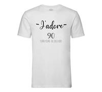 T-Shirt Homme Col Rond J'adore 90 Territoire De Belfort Departement France Region