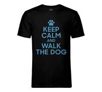 T-Shirt Homme Col Rond Keep Calm And Walk The Dog Parodie Chien Animaux