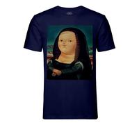 T-Shirt Homme Col Rond Mona Lisa La Joconde Fernando Botero Peinture Portrait Grosse Dame