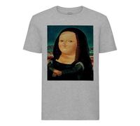 T-Shirt Homme Col Rond Mona Lisa La Joconde Fernando Botero Peinture Portrait Grosse Dame