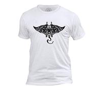 T-Shirt Homme Col Rond Raie Manta Maori Tatouage Nouvelle-Zelande Art