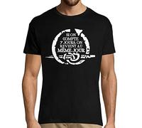 T-Shirt Homme col Rond Si on Compte 7 Jours on revient au même Jour | Citation Humoristique Kaamelott | pour Les Fans de Karadoc Série TV | Tee Shirt drôle et Fun imprimé en France XL