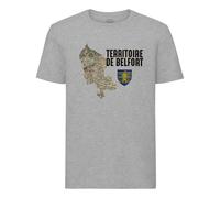 T-Shirt Homme Col Rond Territoire De Belfort 90 Département Carte Ancienne