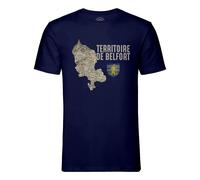 T-Shirt Homme Col Rond Territoire De Belfort 90 Département Carte Ancienne