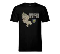 T-Shirt Homme Col Rond Territoire De Belfort 90 Département Carte Ancienne