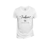 T-Shirt Homme Col V J'adore 90 Territoire De Belfort Departement France Region
