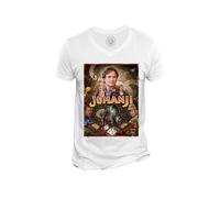 T-Shirt Homme Col V Jumanji Robin Williams Film Aventure Dessin