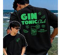 T-shirt homme, coupe décontractée et moderne, rose et vert, motif paysage algérien, style vacances simple, 100 % coton, doux et confortable, idéal au quotidien, pour les sorties ou les trajets. T-shir